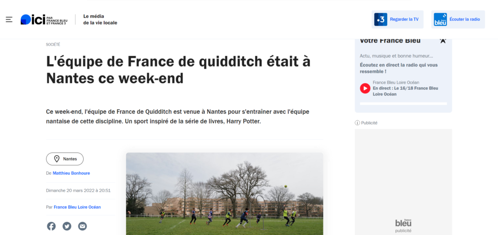 L'équipe de France de quidditch était à Nantes ce week-end